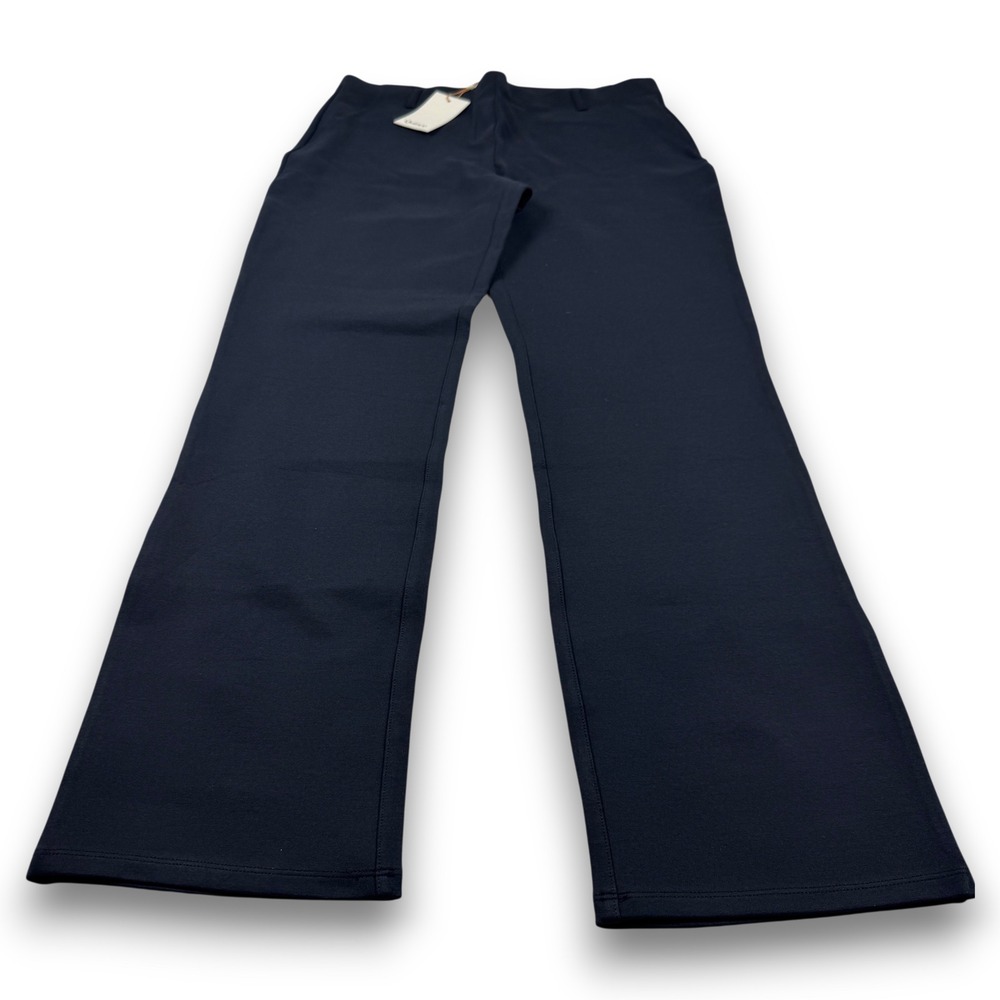Quince Ultra-Stretch Ponte Straight Leg Pants Navy Blue Large DKBIZ01-13949